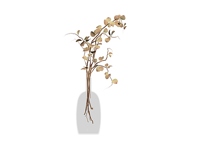 透明玻璃瓶插干花