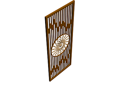 中式镂空花格屏风