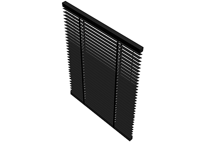 黑色百叶窗整体模型