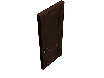 深棕色实木门