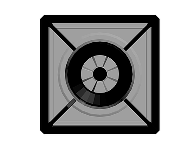 黑色燃气灶具模型