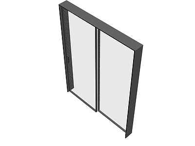 双扇磨砂玻璃隔断门