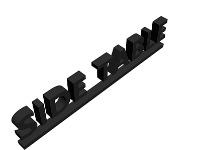 SIDE TABLE文字造型标识
