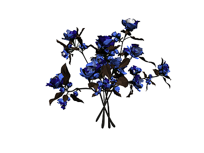 蓝色玫瑰花束组合