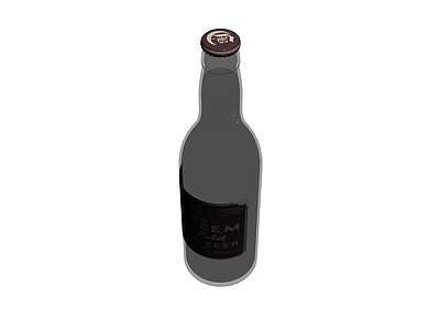 复古黑标啤酒瓶