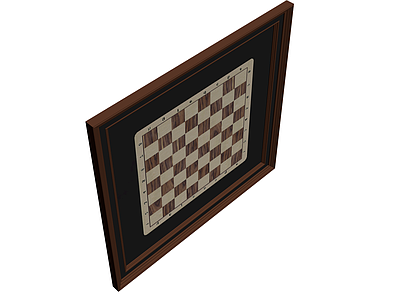 带边框棋盘模型