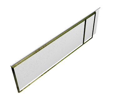 白色百叶窗整体模型