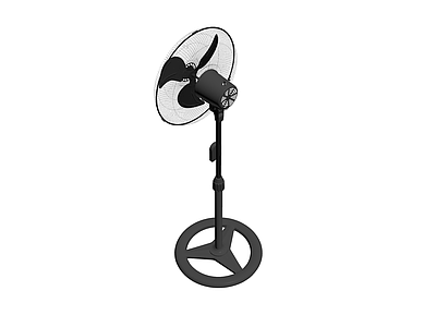 黑色落地扇模型