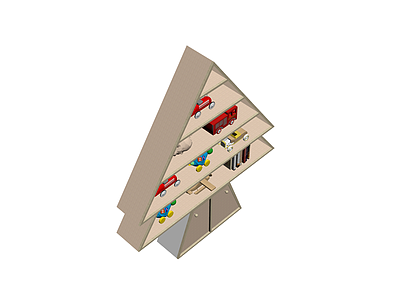 三角形玩具收纳柜
