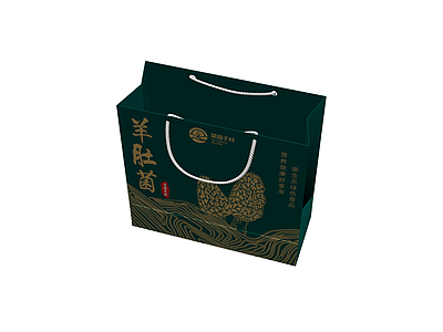 羊肚菌绿色手提袋