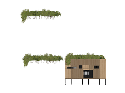 木质绿植隔断柜
