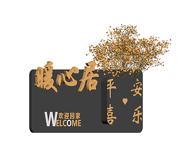 黑色立体玄关置物架