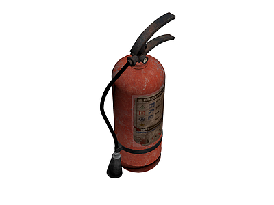 红色旧式灭火器