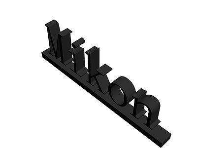 Mikon品牌立体字模型