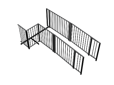 现代金属楼梯栏杆