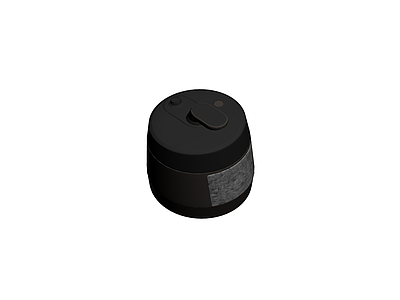 黑色圆柱形电器模型