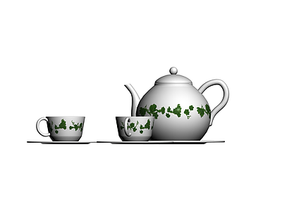 绿藤纹茶具组合