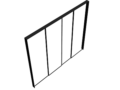黑色竖条金属栏杆
