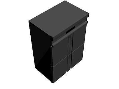 黑色四门冷藏展示柜