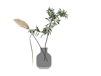 花瓶插枝植物组合