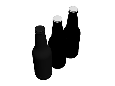 三瓶组合啤酒模型