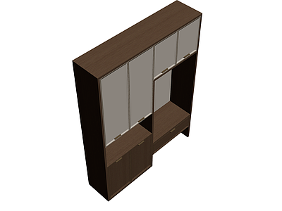 深木色组合储物柜