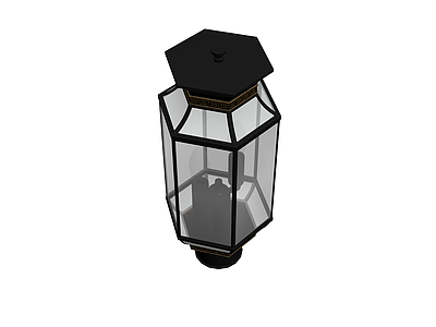 黑色六边形复古壁灯