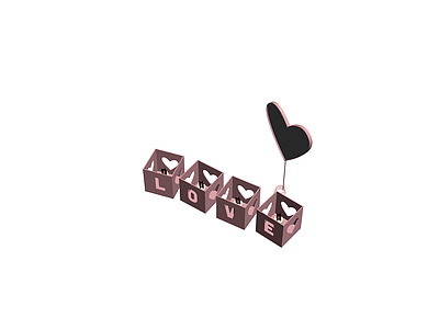 LOVE字母镂空灯座