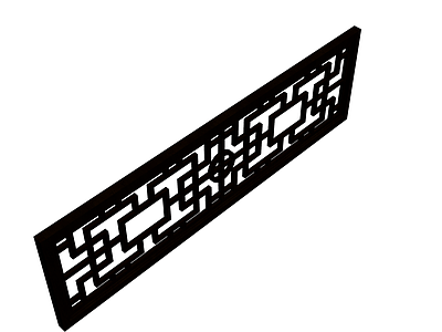 中式几何镂空花窗