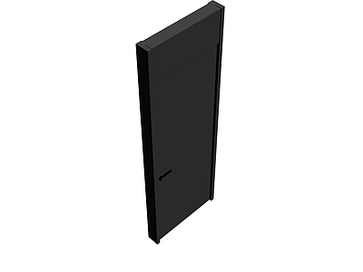 深灰色成品门体模型