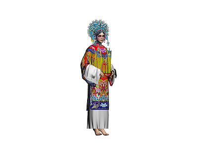 戏曲人物3D模型