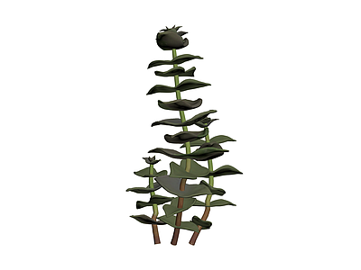 绿色植物组合模型