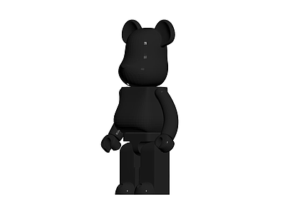 黑色Bearbrick积木熊
