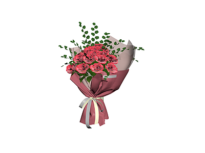 粉色玫瑰花束