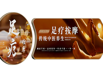 足疗店双造型导视牌