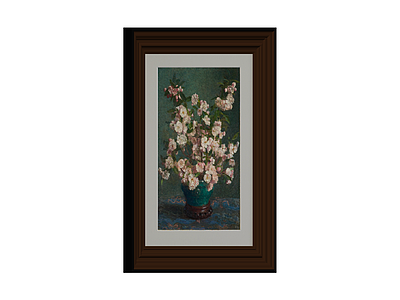 带框花卉静物装饰画