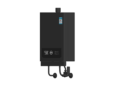 黑色燃气热水器模型
