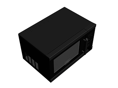 黑色微波炉家电模型