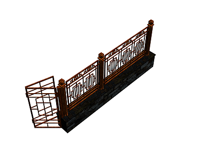 带门镂空金属围栏