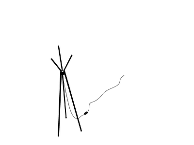 黑色三脚落地灯