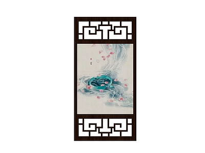 中式木质屏风