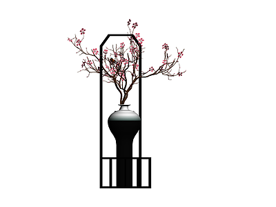 梅花盆栽摆件