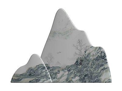 山水风格陶瓷摆件