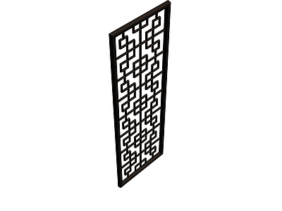 深色中式镂空隔断