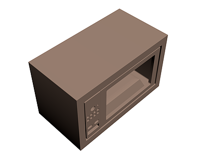 棕色微波炉模型