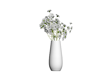 白花花瓶插花组合