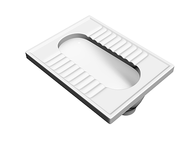 白色陶瓷蹲便器