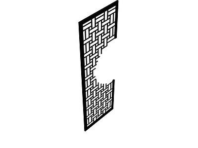黑框编织镂空隔断