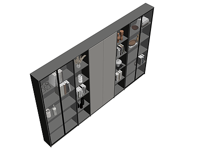 现代组合展示柜模型