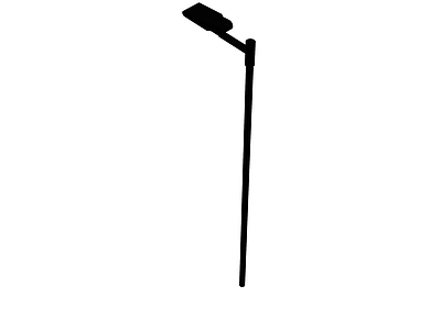 黑色路灯模型（灰模）